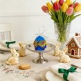 thumbnail image 4 of Colgante de huevo de Pascua con lazo | Decoración colgante de plástico de 6 cm para la búsqueda de huevos de Pascua, artículos de fiesta y rellenos de cestas | Apto para niños, reutilizable en azul,, 4 of 7