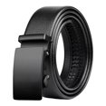 thumbnail image 2 of Cinturón de hebilla automática de cuero sintético negro ajustable para hombre. Estilo C, 2 of 9