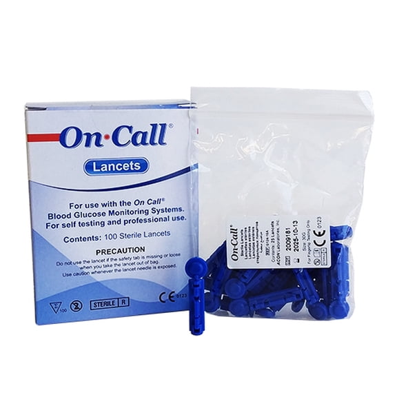 Lancetas On Call 30 G, universales, estériles - 100 pzas - ACON