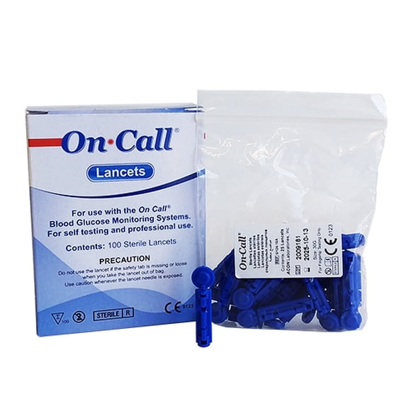 Lancetas On Call 30 G, universales, estériles - 100 pzas - ACON