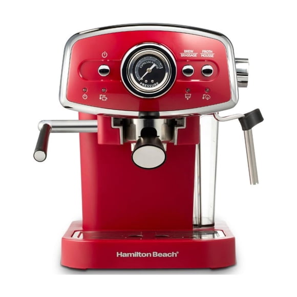 Máquina Espresso Hamilton Beach 2 Tazas Mod. 40732 Color Rojo