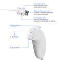 thumbnail image 2 of Paquete de 2 mandos Nunchuk para Wii, mando a distancia Nunchuk Jostick compatible con mandos de videojuegos de Nintendo Wii y Wii U., 2 of 5