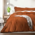 thumbnail image 1 of Juego de Funda para Edredon Duvet Dreamlab, Tamaño King Size, Color Naranja Quemado, 3 Piezas, 1 of 9