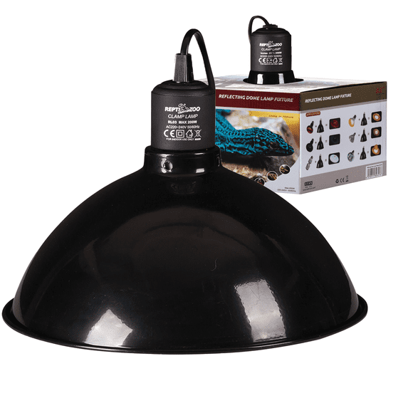 Lámpara para terrarios REPTI ZOO Domo Sencilla 26 Cm de diametro para Terrarios de 90 Y 120 Cm