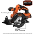 thumbnail image 2 of Sierra Circular Inalámbrica BLACK + DECKER BDCCS20C Versátil Liviana con Batería 20V MAX Cargador 5-1 / 2-pulg Negro y Anaranjado, 2 of 2