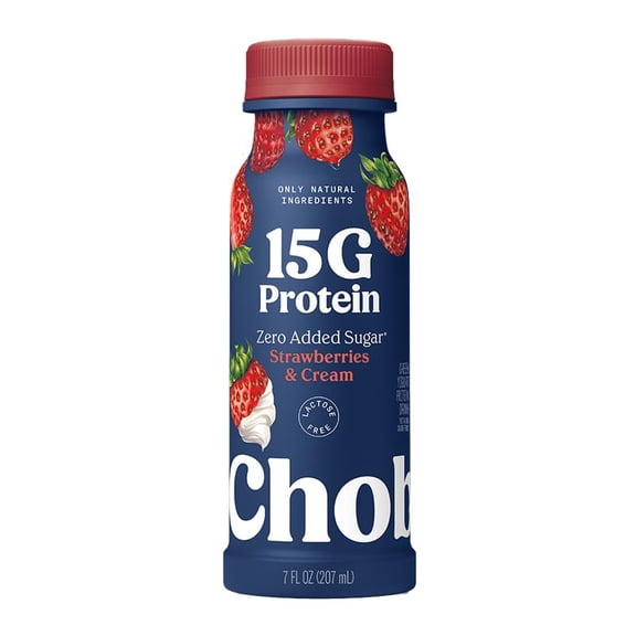 Yogurt bebible Chobani HiPro Fresa con crema 15g proteína 207ml