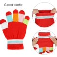thumbnail image 3 of Guantes para Niños Guantes de Invierno de Punto a Rayas de Colores Guantes Mágicos con Dedos Completos Guantes Elásticos y Cálidos para Niños Niñas Unisex 5-10 Años 6 Pares, 3 of 5