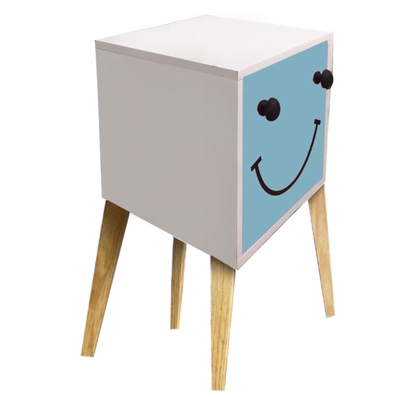 Buro Recamara Niños Decorativo Organizador Juguetes c/ luz Led Azul.