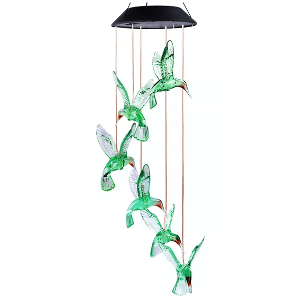 Lampara Solar LAB.G Campana de Viento Colibris Verde