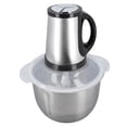 thumbnail image 4 of Procesador de alimentos de acero inoxidable de 5 litros de alta capacidad con 5 cuchillas, picador eléctrico para carne y verduras., 4 of 14