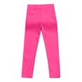 thumbnail image 2 of Leggings de color liso para niñas pequeñas, pantalones ajustados casuales de algodón suave con estampado, 3-4 años, 110, 3/T, 2 of 4