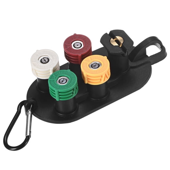 Juego de Boquillas para Hidrolavadora Uxcell de 5 Piezas con Soporte, Conexión Rápida de 1/4 Pulgada, Accesorios de Boquilla de Múltiples Grados, Orificio 2.5