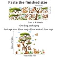 thumbnail image 3 of Pegatina de pared con diseño de mono, búho y árbol del bosque para habitación infantil, decoración de guardería, 3 of 6