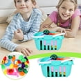 thumbnail image 5 of Cocina interactiva para niños con carrito de la compra y cortador de verduras | Sonido realista y pegatinas reutilizables | Comida de juguete para niños y niñas, 5 of 5