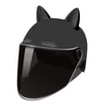 thumbnail image 2 of Cascos de moto Casco de bicicleta Lindo visera solar extraíble Moto ligera Negro Cola Cascos de moto, 2 of 8