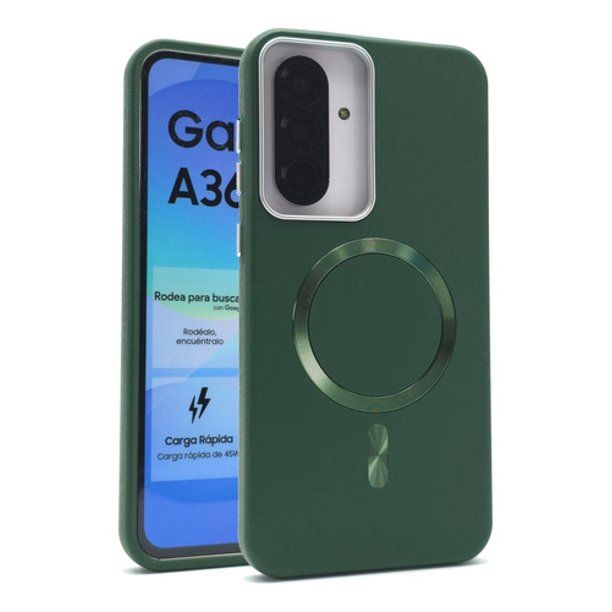 Funda Icon Case Classy para Samsung A36, Carcasa, Protector, Uso Rudo, Antigolpes, Resistente, Esquinas Reforzadas, Protección de Cámara - Verde