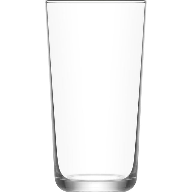 juego 6 vasos highball jaibolero jaibol vidrio 490 ml para cocina, banquetes, fiestas Vaso highball transparente frontal de 490 ml con silueta cónica, base gruesa y paredes lisas de vidrio en fondo blanco; ideal para servir bebidas largas en reuniones y suele utilizarse también en eventos y fiestas.