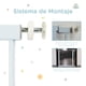 thumbnail image 3 of Kids Heroes Puerta de Seguridad Interior para Bebes y Perros - Reja para Escaleras y Puertas entre 76 y 83 cm - Incluye Extensión de 7 cm para un Ancho de 90 cm - Altura 78 cm - Blanco, 3 of 16