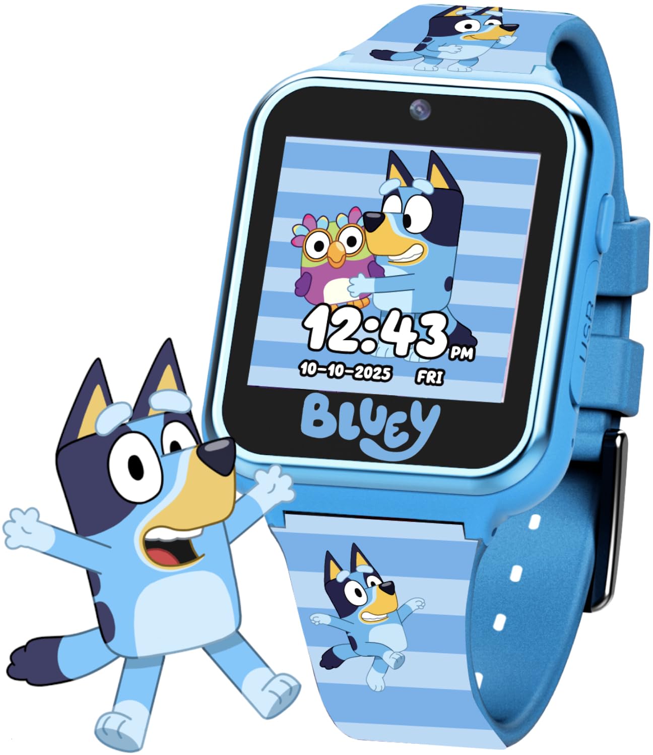 Reloj inteligente Accutime Bluey Kids con cámara, juegos y podómetro