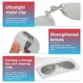 thumbnail image 3 of Uxcell 2 sets de gafas 3D con clip polarizadas, marcos de gafas 3D circulares pasivos con estuche de vidrio y paño para gafas para películas RealD, teatro, juegos y TV (clip de metal mejorado), 3 of 7