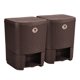 thumbnail image 1 of Kit 2 Botes de basura La Ardilla de plástico con pedal 8L (Chocolate), 1 of 4
