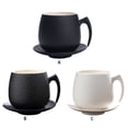 thumbnail image 2 of Juego de tazas de café de cerámica Billuyoard esmerilada duradera color negro para té y café, 2 of 6