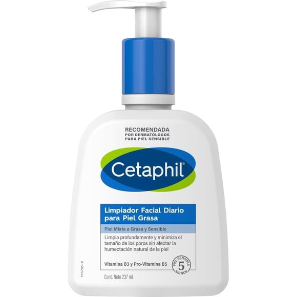 Limpiador facial Cetaphil diario para piel grasa 237 ml