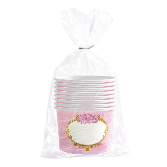 Platitos Prichos París Rosa de Cartón 8 Piezas