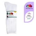 thumbnail image 1 of Calceta Fruit Of The Loom para Niña, sin Felpa Blanca Talla M, 3 Pares, 1 of 4
