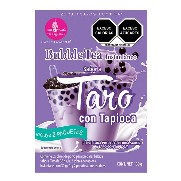 Polvo para preparar bebida Zoma Bubble Tea Taro Latte 2 Pack 130 gr