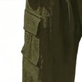 thumbnail image 4 of Amzcrzy Mens Linen Pants Comfortable Elastic Waist Drawstring Trousers for Men Summer Casual Relaxed Fit Beach Yoga Pants Lightweight Baggy Wide Leg Pants for Men with Flag Label S-3XL Verde, 4 of 5