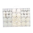 thumbnail image 3 of Paquete de 100 bolas navideñas blancas irrompibles, adornos para árbol reutilizables para bodas. blanco, 3 of 9