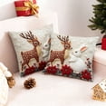 thumbnail image 1 of Juego de 2 cojines navideños de 45 x 45 cm | Cojines decorativos navideños | Fundas de cojín de lino suave para sofá y cama, 1 of 4