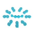 thumbnail image 2 of Paquete de estuches de contacto con tapa abatible Colcomx Caja de la lente de contacto Azul, 2 of 7