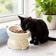 thumbnail image 1 of Cats Food Bowl Large Capacity Pet Food Bowl Cute Drinking Bowl For Cats To Protects The, 1 of 6