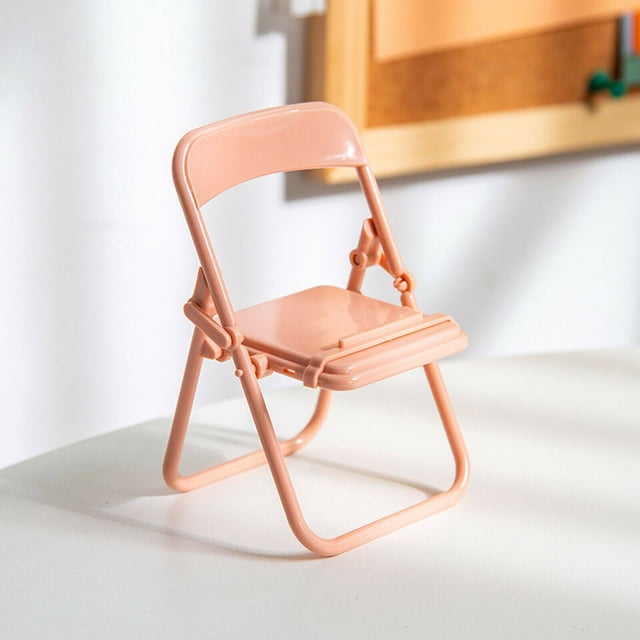 Soporte para teléfono de coche, soporte para teléfono, silla pequeña, soporte para teléfono móvil, escritorio creativo, visualización de TV en vivo, soporte para teléfono móvil
