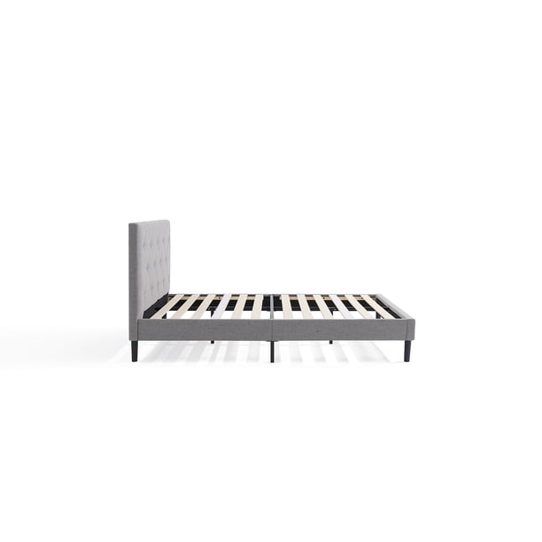Box base cama Matrimonial Nooz con Cabecera Capitonada Prime Color Gris