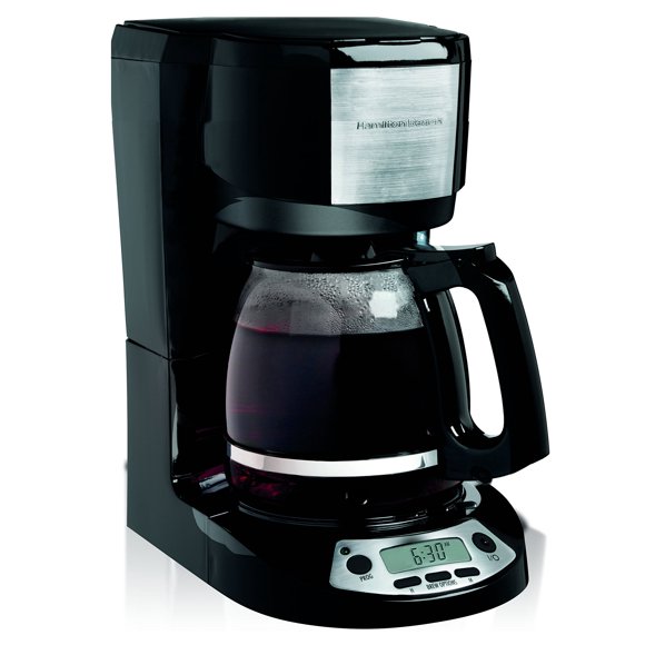 Hamilton Beach 49615 Cafetera Programable,12 Tazas, Negra, Mod. 49615-NEGRO