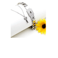 thumbnail image 3 of Pulsera Pareja Candado Collar Llave Acero Inoxidable Regalo Xtellar plateado, 3 of 4