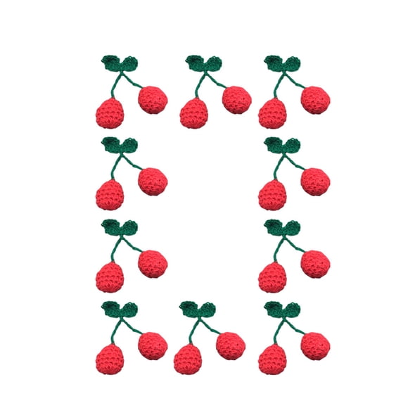10 piezas de pendientes de cereza con adornos elegantes, accesorios creativos para hacer tú mismo para mujeres y niñas.