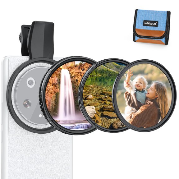 Juego de filtros NEEWER 67 mm Variable ND + CPL + Black Diffusion 1/4