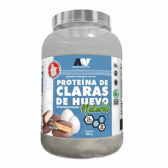 Proteína de Clara de Huevo Advance Labs Nutrition Naturals Choco Mazapán 900g 30 Serv