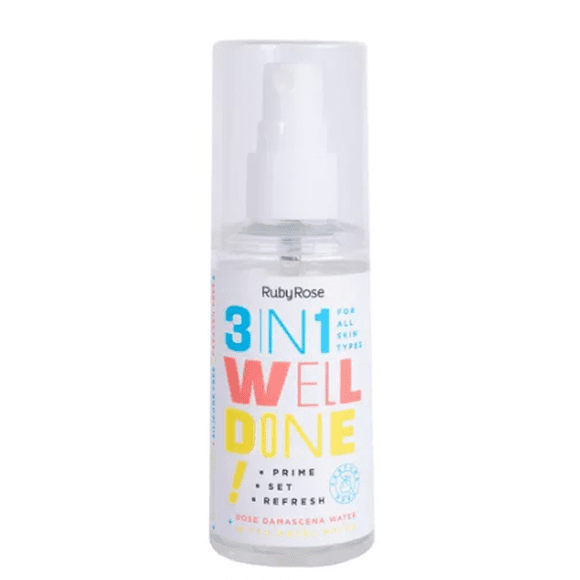 Ruby Rose Primer Niebla Refresh Spray 3 en 1 Agua de rosas