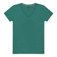 thumbnail image 1 of Playera Fruit of the Loom para Mujer, Manga Corta Cuello V, Verde, Talla CH, 1 of 1