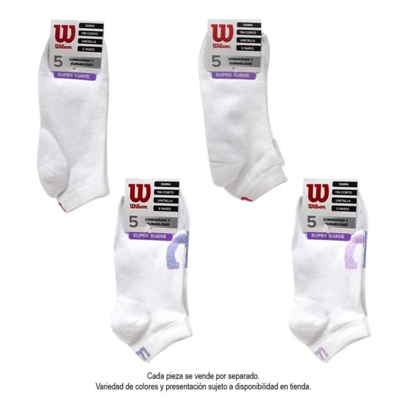 Tin Wilson para Mujer, 5 Pares Multicolor Unitalla
