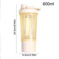 thumbnail image 3 of Botella de agua deportiva con vaso mezclador para batidos de proteínas | Botella mezcladora portátil con agitador y compartimento de almacenamiento integrados, 3 of 7