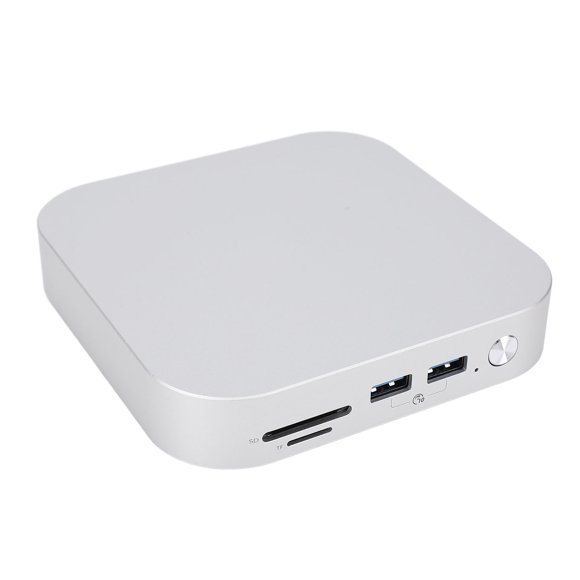 Para Mac Mini M4 Hub Stand, Estación De Acoplamiento De Aluminio Con Ranuras SSD Duales M.2 Y Ancho De Banda De 40 Gbps, Ranuras Duales PCIe 4.0 M.2, 10 Gbps USB A 3.2x3