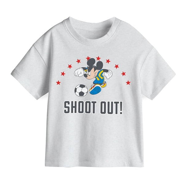 Playera Mickey Mouse para Bebes Manga Corta Gris Jaspe Talla 3