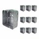 thumbnail image 1 of Pack 10 Pzs Caja Metalica Tipo Cuadrada Acero 4x4 Pulg plateado 4 pulgadas, 1 of 5