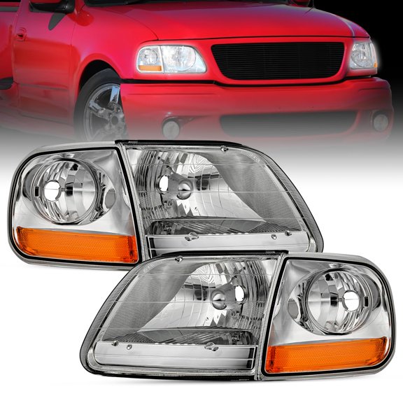 Conjunto de faros delanteros Nilight compatible con Ford F-150 97-03